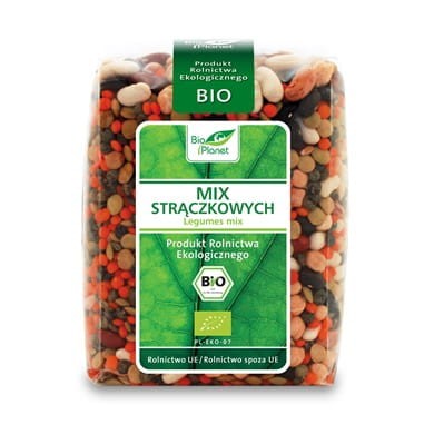 Mix roślin strączkowych ekologicznych BIO z fasolą, soczewicą i cieciorką, 400g