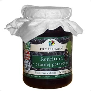 Konfitura z czarnej porzeczki z miętą słodzona ksylitolem 200g