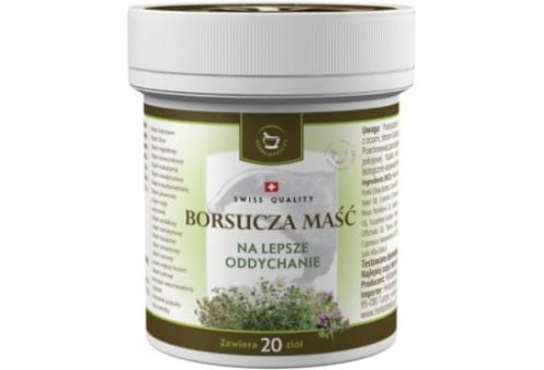 Borsucza maść Herbamedicus - rozgrzewający ziołowy balsam na przeziębienie, 125ml