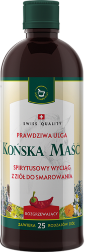 Końska maść Herbamedicus, Spirytusowy wyciąg z ziół do smarowania rozgrzewająca, 400ml