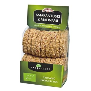 Bezglutenowe amarantuski z malinami 90g