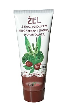 Żel kasztanowy Gorvita z miłorzębem i babką lancetowatą na żylaki, pajączki i ciężkie nogi 200ml