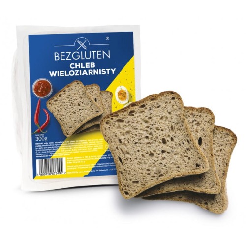 Chleb bezglutenowy wieloziarnisty Bezgluten 300g