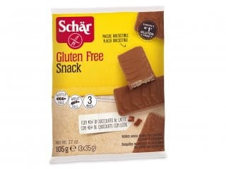 Bezglutenowe wafelki orzechowe Schar w polewie kakaowej 105g