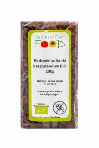 Bezglutenowe rodzynki Bio 200g