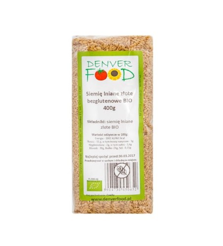 Siemię lniane złote BIO bezglutenowe 400g