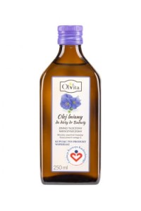 Olej lniany tłoczony na zimno nierafinowany do diety dr Budwig 250ml 