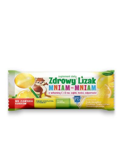 Zdrowy lizak cytrynowy Mniam-Mniam bezcukrowy z witaminami 6g