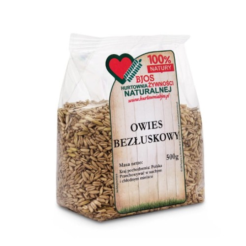 Owies bezłuskowy, ziarna, Bjos 500g