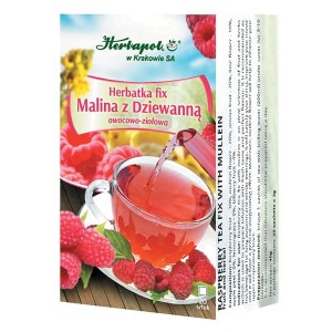 Herbata malina z dziewanną na gardło fix 40g