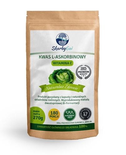 Witamina C, kwas L-askorbinowy, z kapusty kiszonej 270g, Skarby Gai