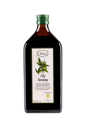 Olej konopny zimno tłoczony 500ml