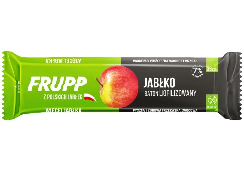 Baton owocowy Bezglutenowy Frupp z błonnikiem i jabłkiem