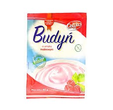 Bezglutenowy budyń malinowy