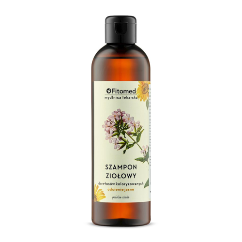 Szampon ziołowy z mydlnicą do włosów farbowanych jasnych, Fitomed, 250ml