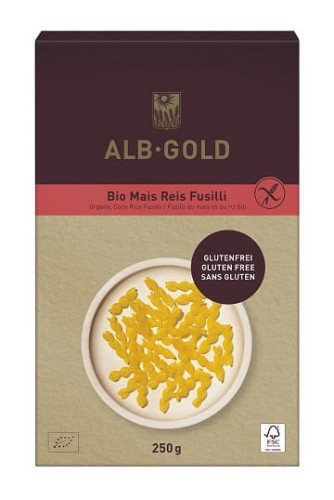 Makaron Kukurydziano-Ryżowy Świderki Fusilli Bio Alb Gold 250g