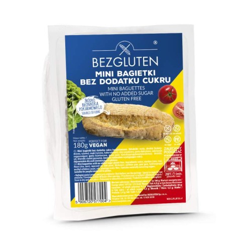 Mini bagietka bez cukru, mleka, jaj, glutenu, skrobi 180g