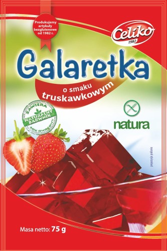 Galaretka bez glutenu truskawkowa 75g