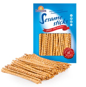 Paluszki z sezamem bez glutenu, skrobi pszennej, mleka, jaj 70g