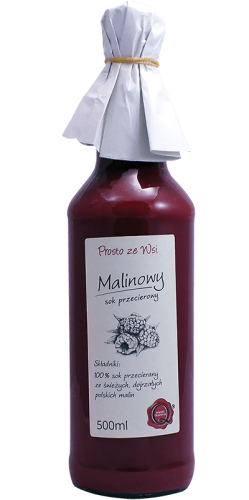 Sok Mus malinowy bez cukru 500ml Prosto Ze Wsi