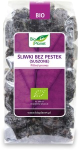 Śliwki bez pestek, suszone BIO, 400g