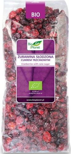 Żurawina słodzona cukrem trzcinowym BIO, 1kg