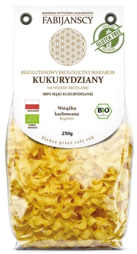 Makaron kukurydziany wstążka karbowana BIO, Fabijańscy 250g