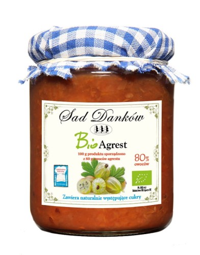 Dżem z agrestu bez cukru BIO, Sad Danków 260g
