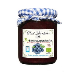Dżem z borówki amerykańskiej bez cukru BIO, Sad Danków 260g