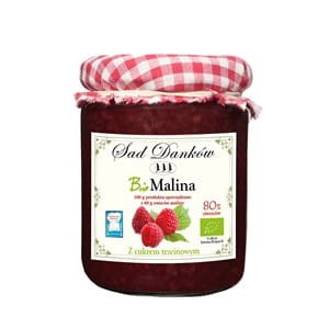 Dżem z malin z cukrem trzcinowym BIO, Sad Danków 260g