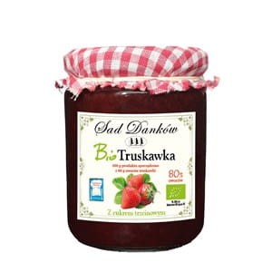 Dżem z truskawki z cukrem trzcinowym BIO, Sad Danków 270g