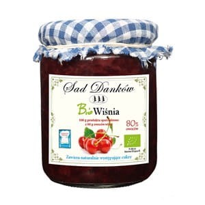 Dżem z wiśni bez cukru BIO, Sad Danków 260g