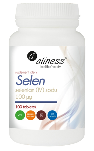 Selen, selenian sodu 100mg, Aliness 100 kapsułek