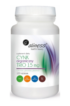 Cynk organiczny Trio 15mg, Aliness 100 kapsułek