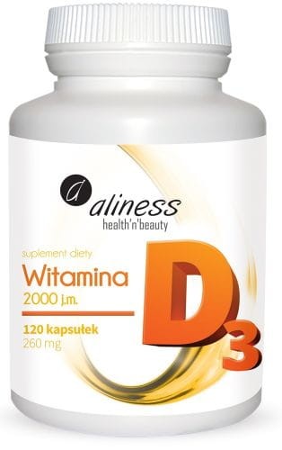 Witamina D3 2000j.m. , Aliness 120 kapsułek