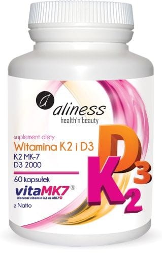 Witamina D3 + K2, Aliness 60 kapsułek