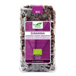 Żurawina słodzona sokiem jabłkowym BIO, 400g