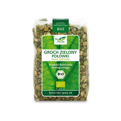 Groch zielony połówki ekologiczny BIO 400g