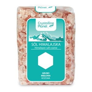 Sól himalajska różowa grubo mielona, Crystalline Planet 600g