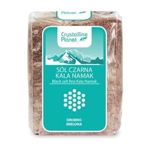 Sól czarna Kala Namak drobno mielona, Crystalline Planet 600g