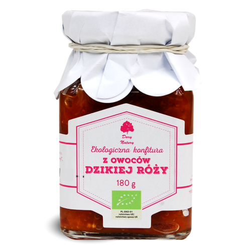 Konfitura z owoców dzikiej róży BIO 180g