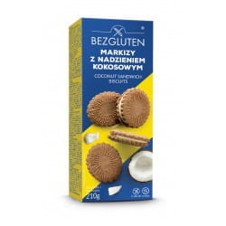 Markizy Bezglutenowe z nadzieniem kokosowym 210g