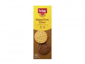 Pełnoziarniste ciasteczka bezglutenowe Schar w czekoladzie mlecznej Digestive Choc 150g