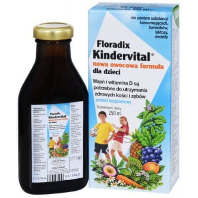 Floradix Kindervital Nowa Owocowa Formuła 250ml