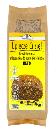 Bezglutenowa mieszanka do wypieku chleba Keto Pięć Przemian 500g