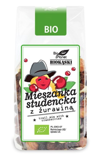 Bakalie mieszanka studencka z żurawiną BIO 150g