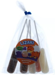 Bezcukrowe lizaki kremowe z ksylitolem 60g