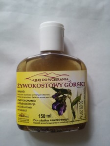 Olej żywokostowy górski z płatkami złota 150ml