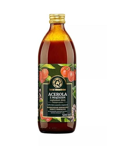 Sok acerola z miąższem bez cukru 500ml