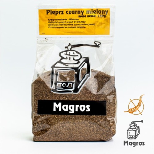 Bezglutenowy pieprz czarny mielony 150g